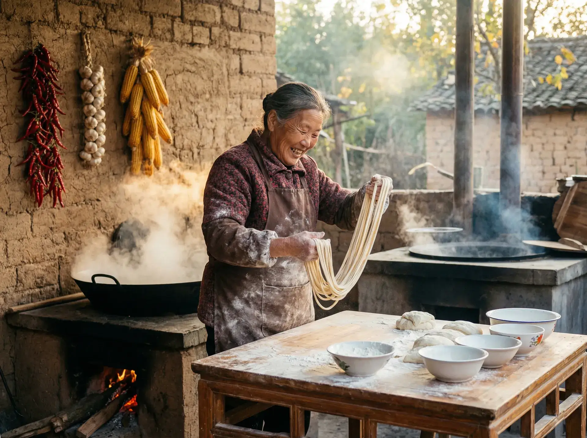 农家大嫂手擀面 - 妙药春情 乡村美食